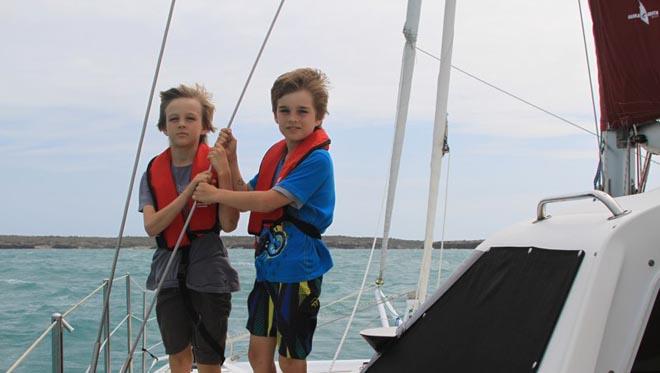 Margetts kids, now experienced cruisers- Lachlan and Stephen ©  SW